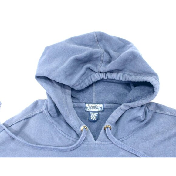 Polo Jeans Co Navy Hoodie XXL PRL Big Logo Distressed Sweatshirt *Flaws* - Picture 4 of 9
